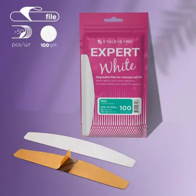 Staleks EXPERT 42 Yarım Ay Törpü İçin Yedek Beyaz Törpüler, 100 Grit (50 Adet) - 1