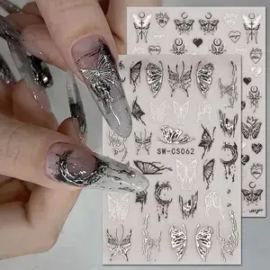 Yoonail Nail Art Sticker 3D Silver CS062 - 1