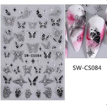 Yoonail Nail Art Sticker 3D Silver CS084 - 1