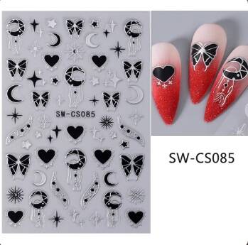 Yoonail Nail Art Sticker 3D Silver CS085 - 1