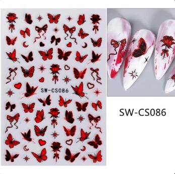 Yoonail Nail Art Sticker 3D Silver CS086 - 1