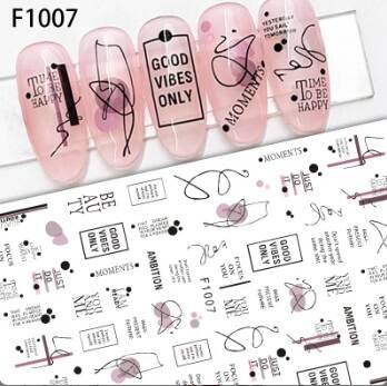 Yoonail Nail Art Sticker F1007 - 1